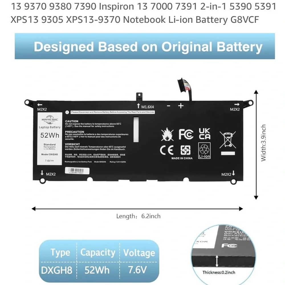 Dell Black Li-ion Laptop Battery with Red and Black Tools